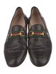 Gucci Web Accent Leather Loafers