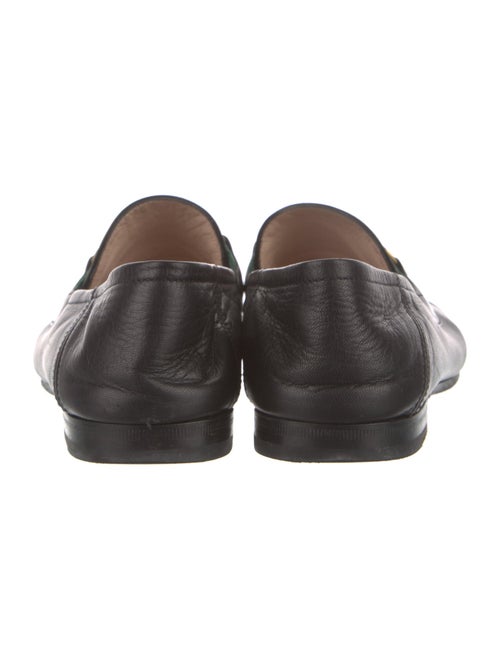 Gucci Web Accent Leather Loafers