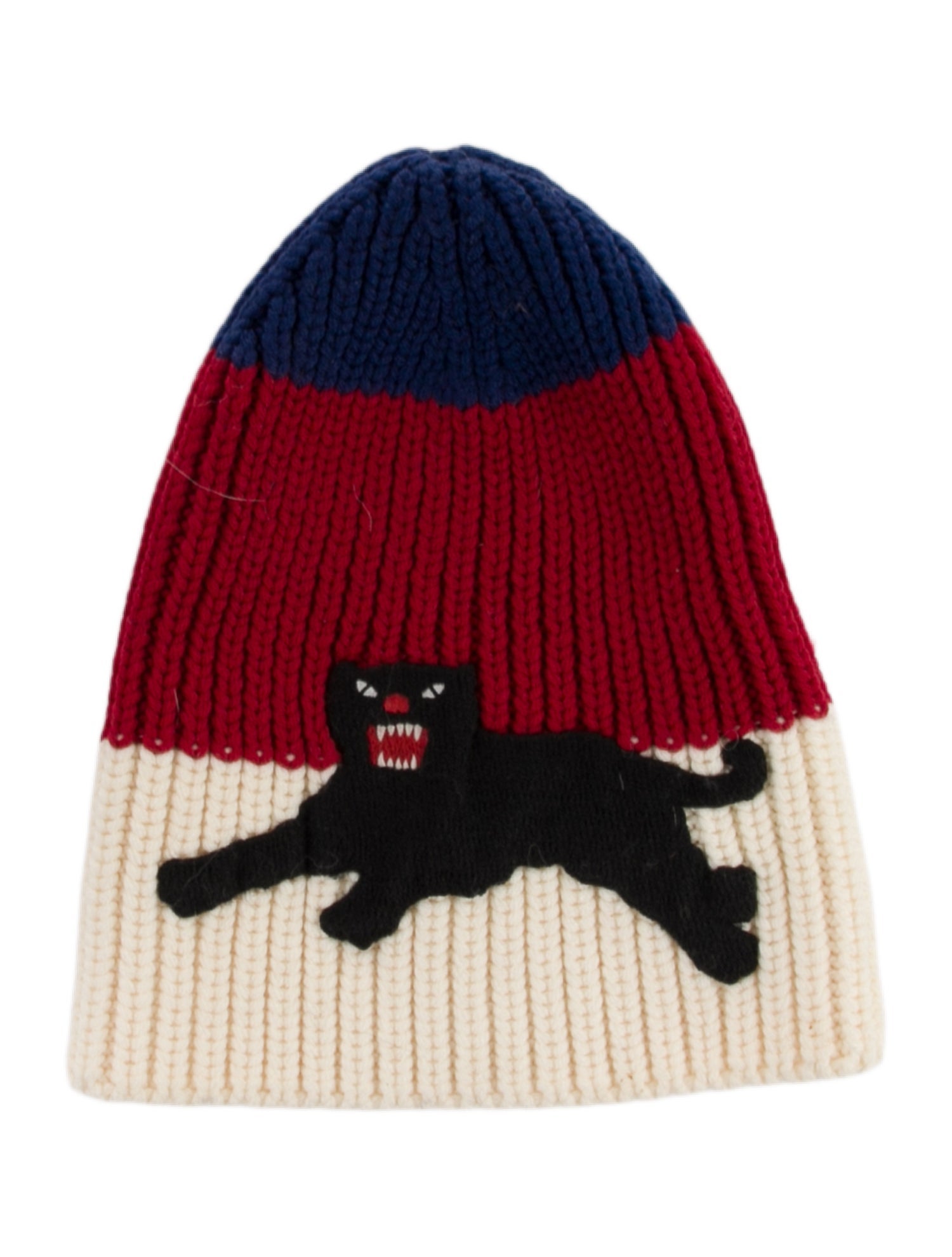 Gucci Sylvie Panther Wool Beanie