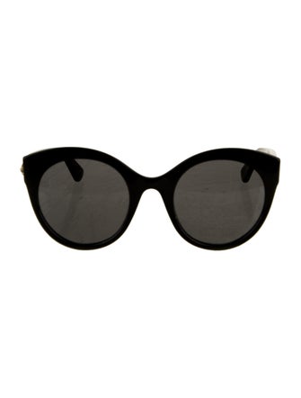 Gucci Feline Head Accent Cat-Eye Sunglasses