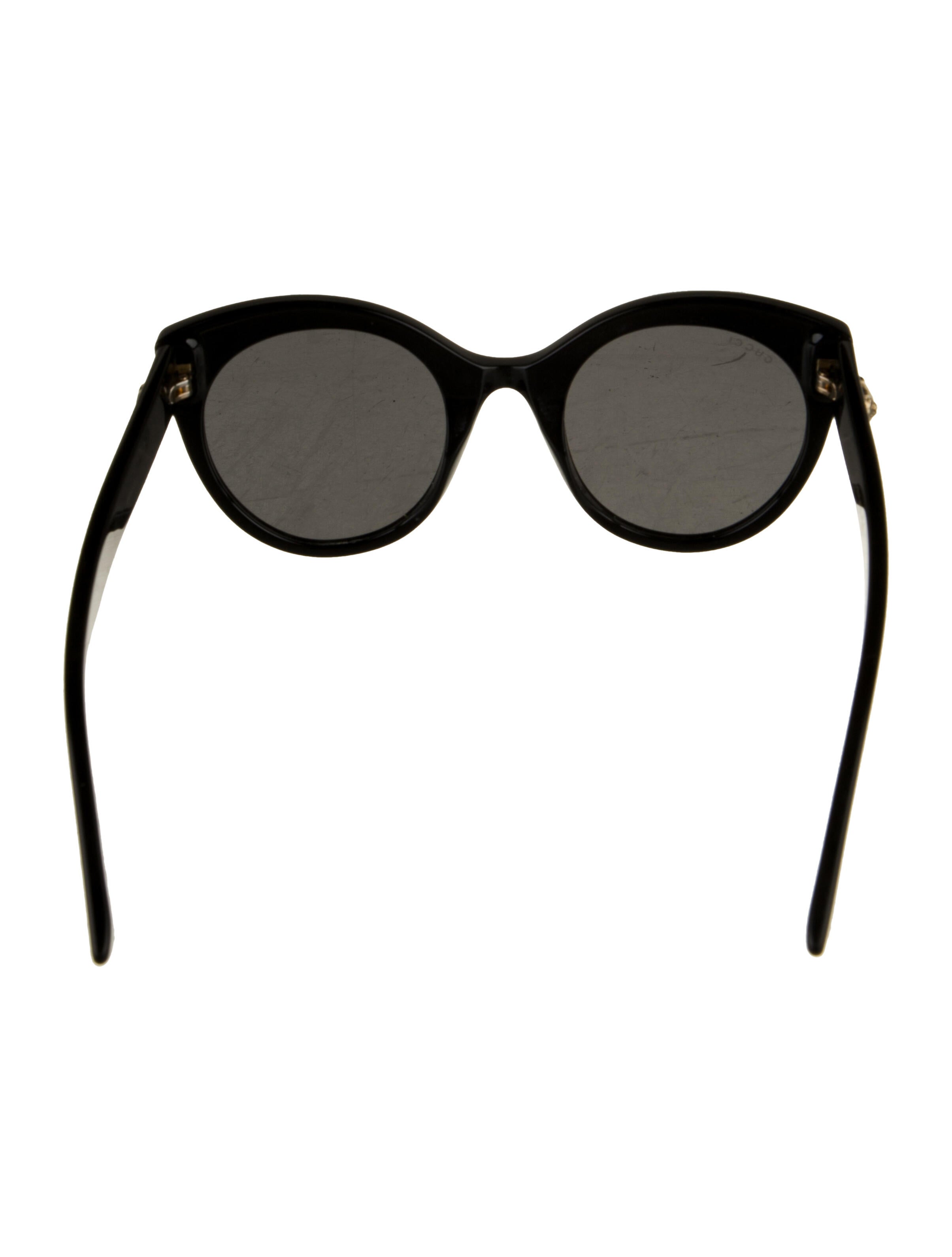 Gucci Feline Head Accent Cat-Eye Sunglasses