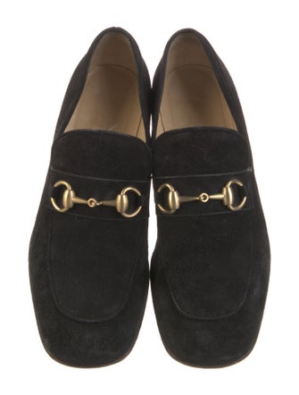 Gucci Horsebit Accent Suede Loafers