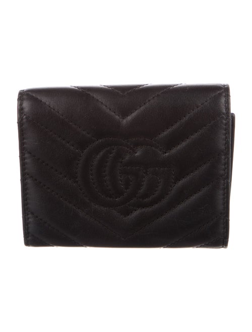 Gucci GG Marmont Matelassé Wallet Leather Compact Wallet