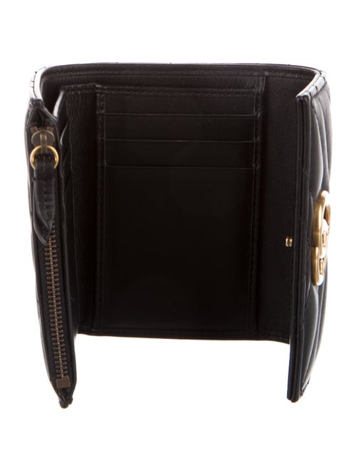 Gucci GG Marmont Matelassé Wallet Leather Compact Wallet
