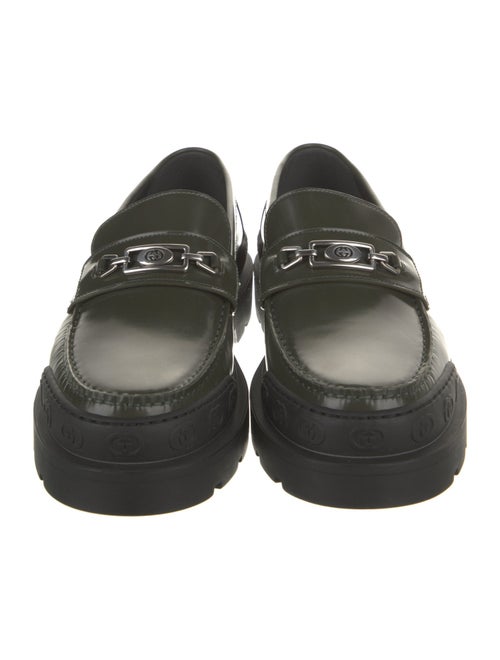 Gucci Interlocking G Logo Leather Loafers