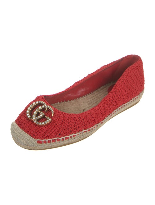 Gucci Faux Pearl Accents Beaded Accents Espadrilles