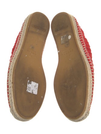 Gucci Faux Pearl Accents Beaded Accents Espadrilles