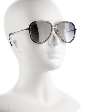 Gucci Interlocking G Logo Aviator Sunglasses