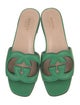 Gucci Interlocking G Logo Leather Slides