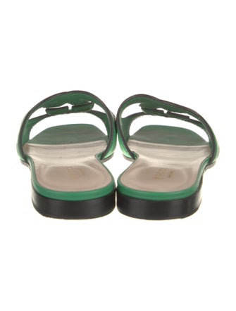 Gucci Interlocking G Logo Leather Slides