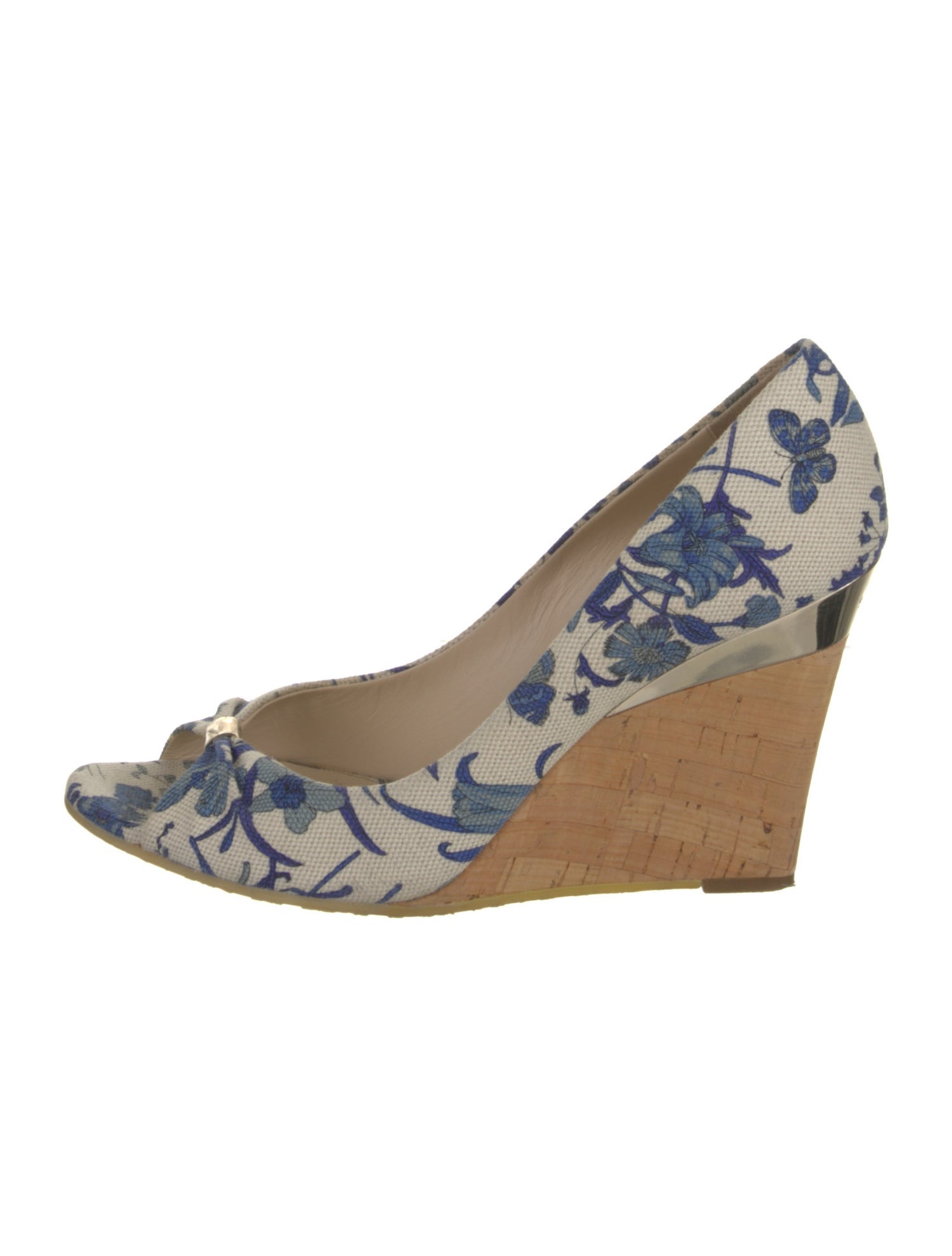 Gucci Canvas Floral Print Pumps