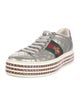 Gucci Web Accent Leather Sneakers