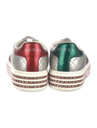 Gucci Web Accent Leather Sneakers
