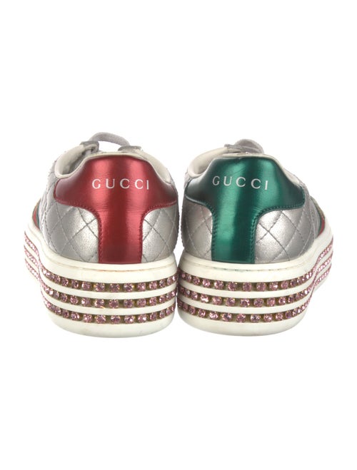 Gucci Web Accent Leather Sneakers
