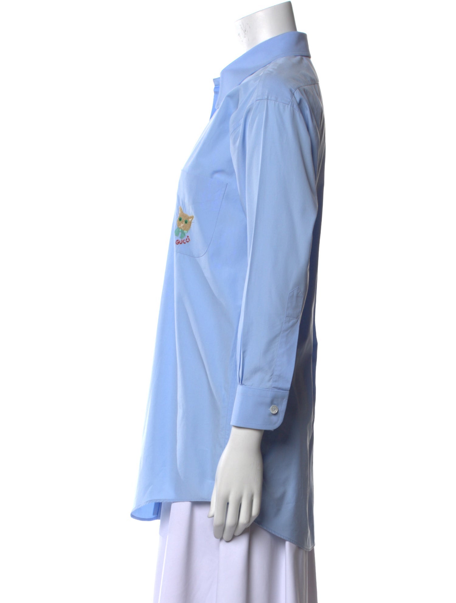 Gucci Long Sleeve Button-Up Top