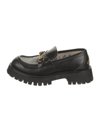 Gucci Horsebit Accent Leather Loafers