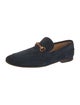 Gucci Horsebit Accent Suede Dress Loafers