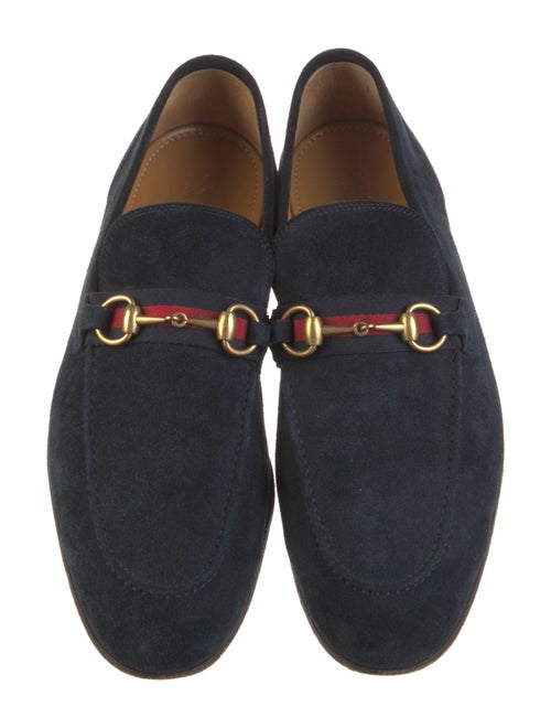 Gucci Horsebit Accent Suede Dress Loafers