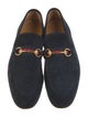 Gucci Horsebit Accent Suede Dress Loafers