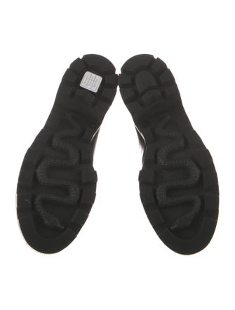 Gucci Sylvie Web Accent Leather Combat Boots