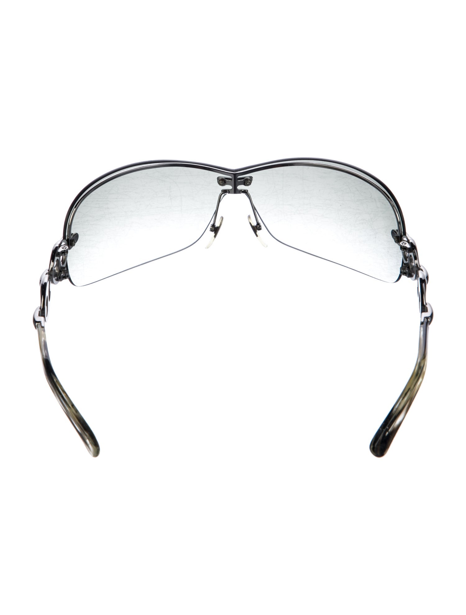 Gucci Marina Chain Accent Shield Sunglasses