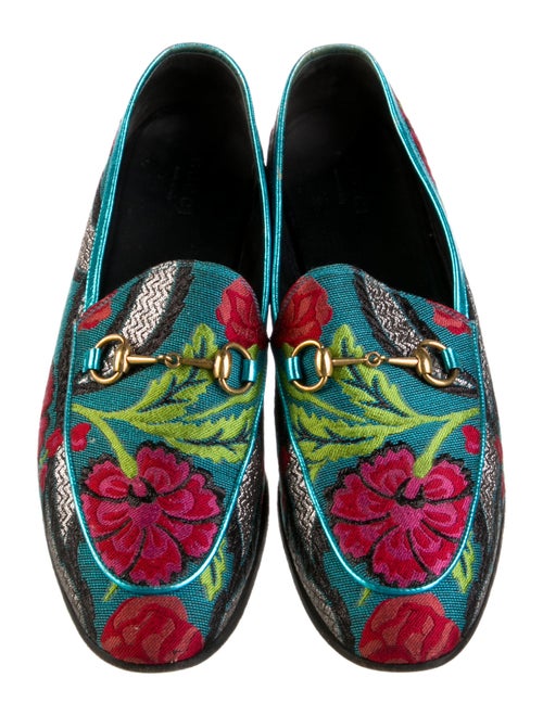 Gucci Horsebit Accent Canvas Loafers