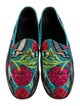Gucci Horsebit Accent Canvas Loafers