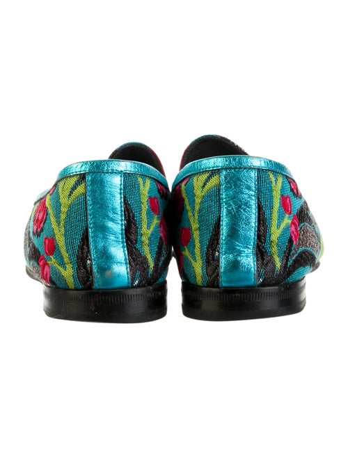 Gucci Horsebit Accent Canvas Loafers