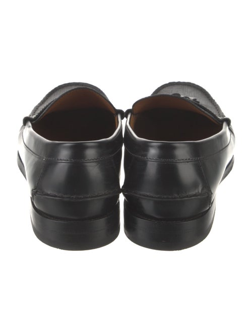 Gucci Leather Tassel Accents Dress Loafers