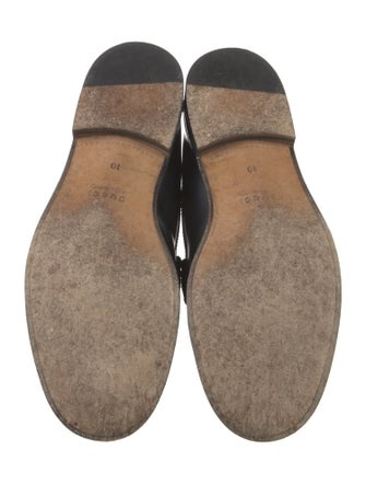 Gucci Leather Tassel Accents Dress Loafers