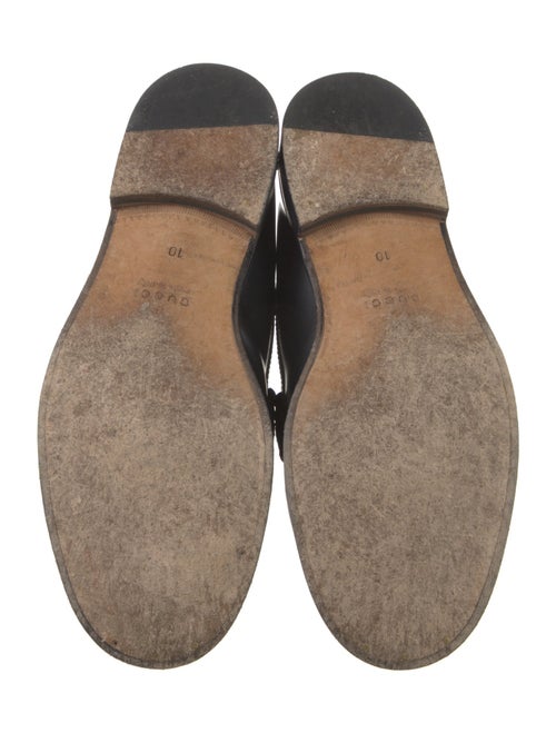 Gucci Leather Tassel Accents Dress Loafers