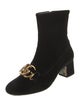 Gucci Double G Logo Velvet Boots