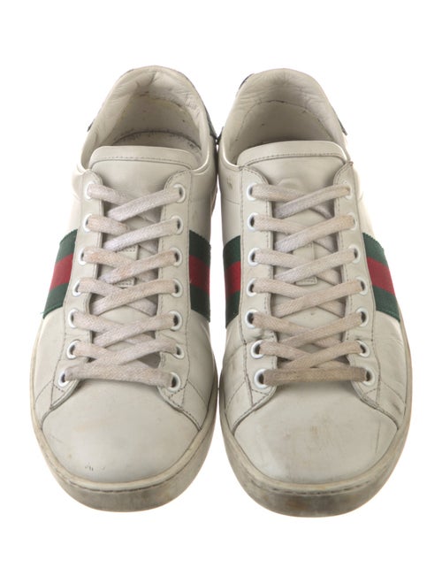 Gucci Web Accent Leather Sneakers