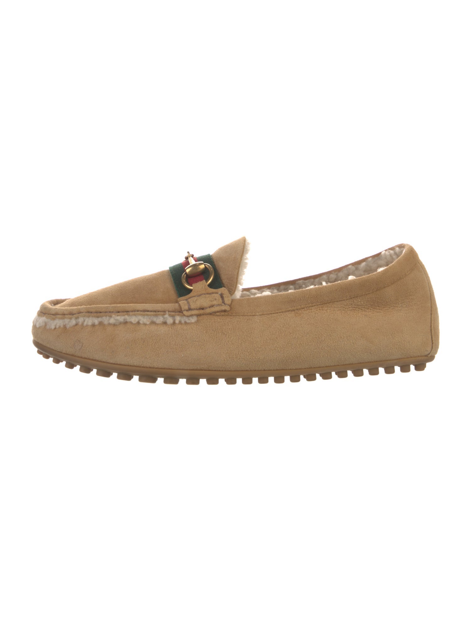 Gucci Horsebit Accent Suede Loafers
