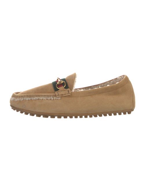 Gucci Horsebit Accent Suede Loafers