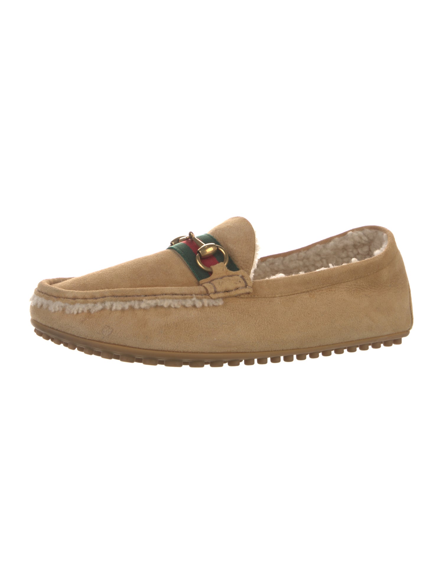 Gucci Horsebit Accent Suede Loafers