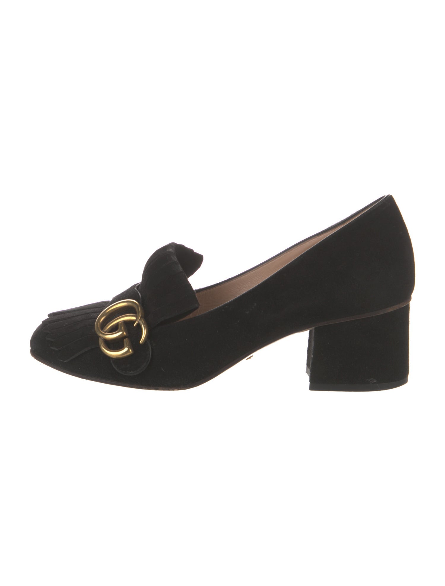 Gucci Running GG Logo Suede Pumps