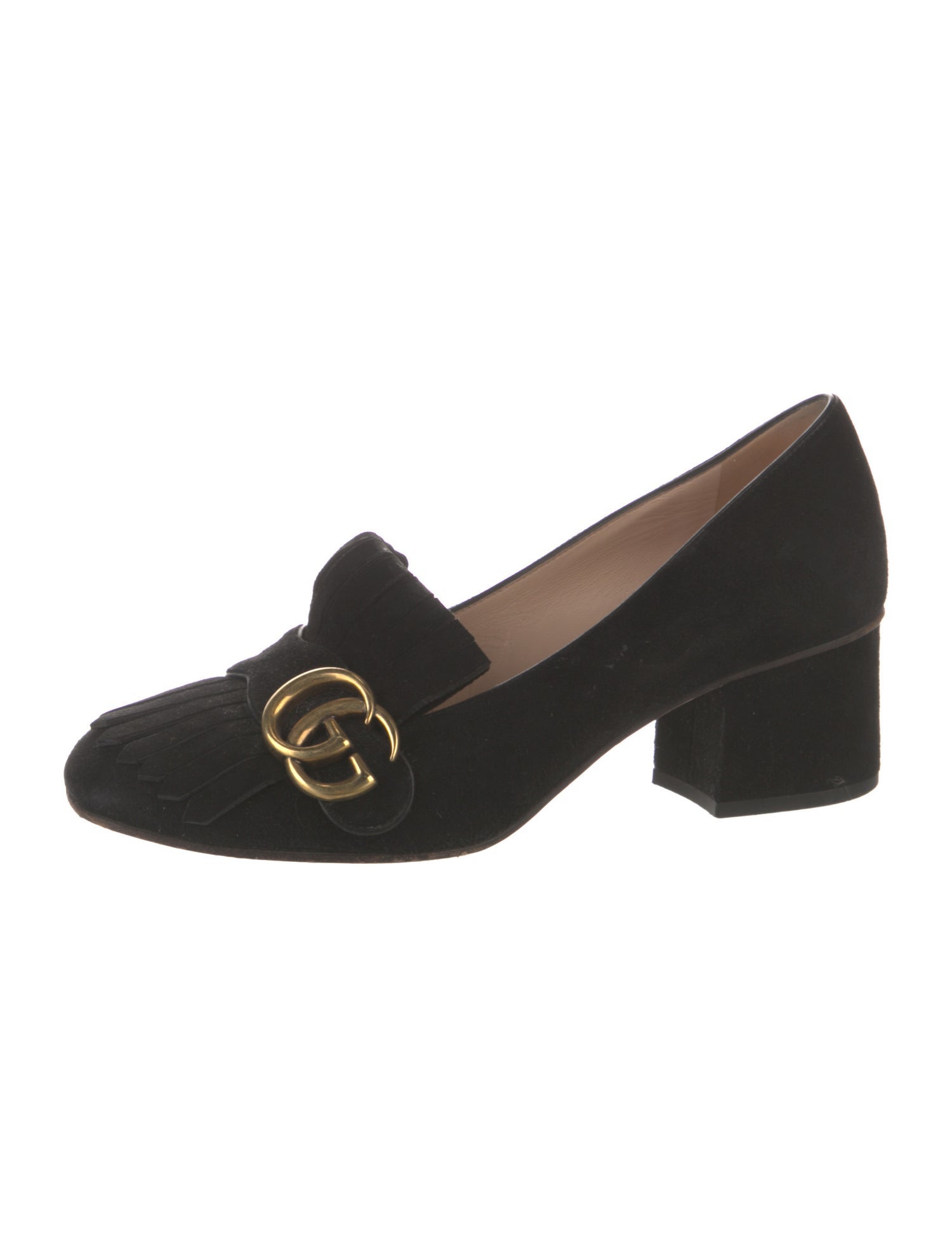 Gucci Running GG Logo Suede Pumps