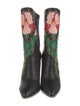 Gucci Leather Floral Print Boots