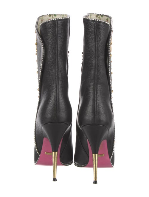 Gucci Leather Floral Print Boots