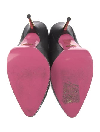 Gucci Leather Floral Print Boots