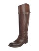 Gucci Hasler Horsebit Accent Leather Riding Boots