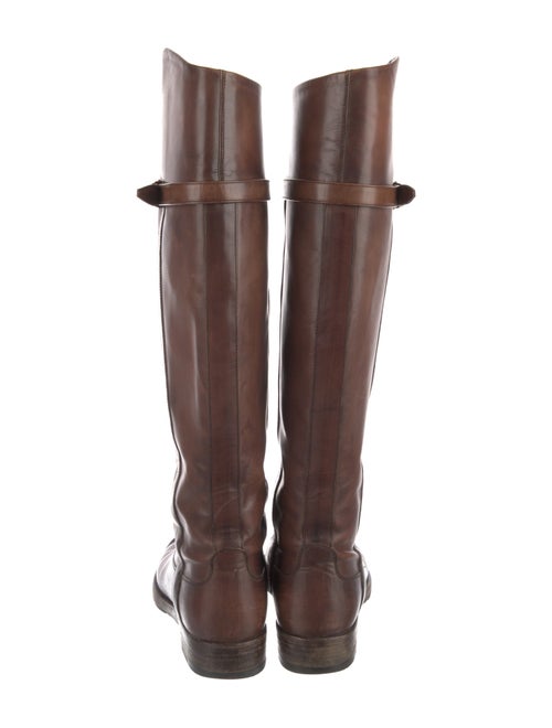 Gucci Hasler Horsebit Accent Leather Riding Boots