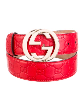 Gucci Interlocking G Logo Leather Belt