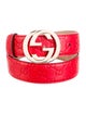 Gucci Interlocking G Logo Leather Belt