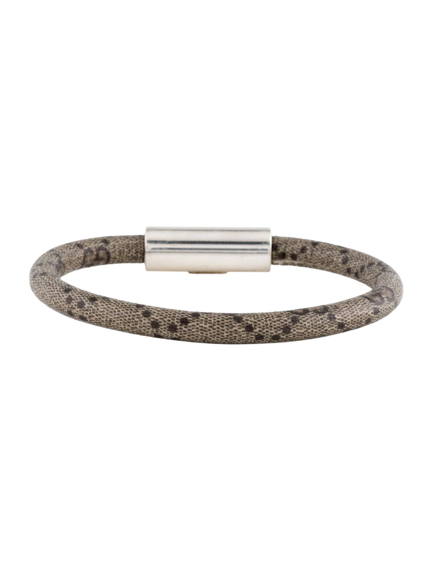 Gucci Trademark GG Supreme Leather Bracelet