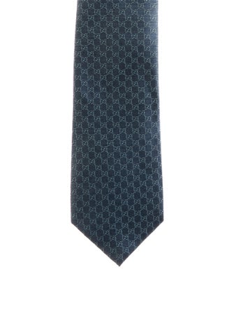 Gucci Pattern Print Silk Tie