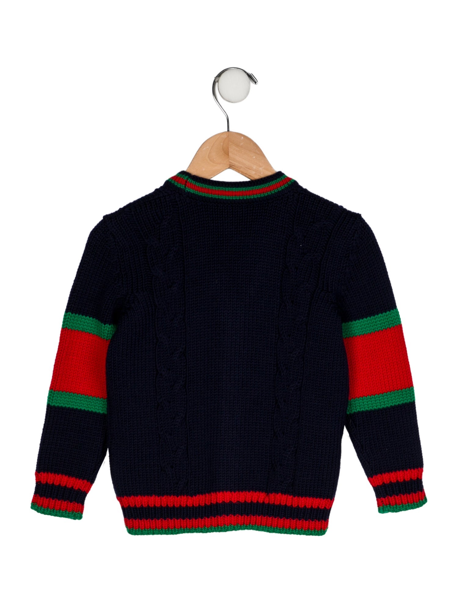 Gucci Boys' Wool Cable Knit Cardigan