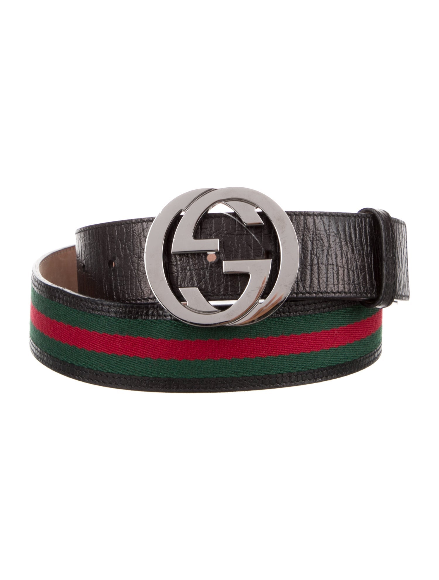 Gucci Web Accent Canvas Belt