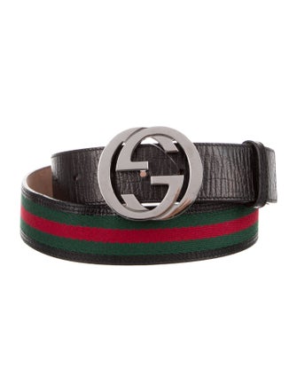 Gucci Web Accent Canvas Belt